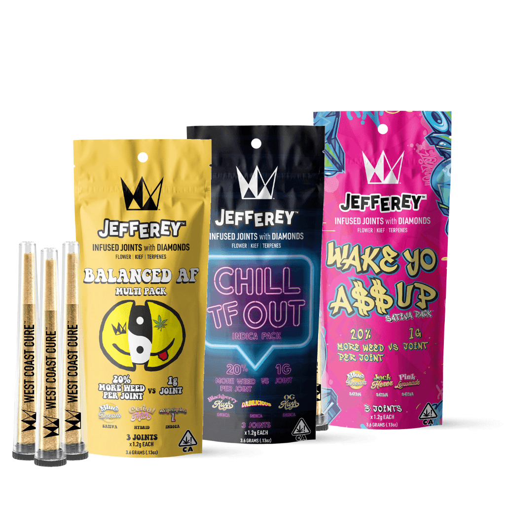 West Coast Cure JEFFREY Infused Joints with Diamonds 3pk *NEW*