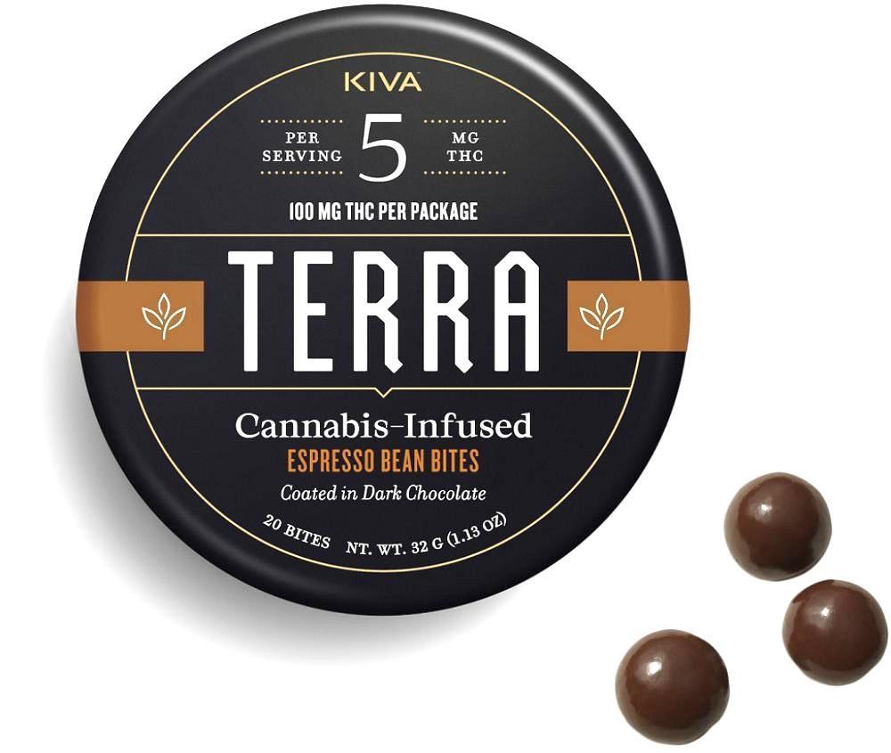 KIVA Terra 100mg Chocolate Bites